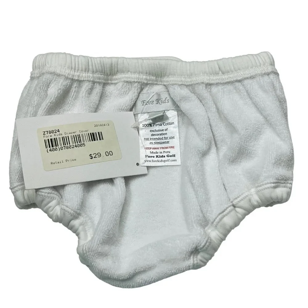 Fore Kids Diaper Cover + Bib Set Golf Inspired 100%‎ Pima Cotton